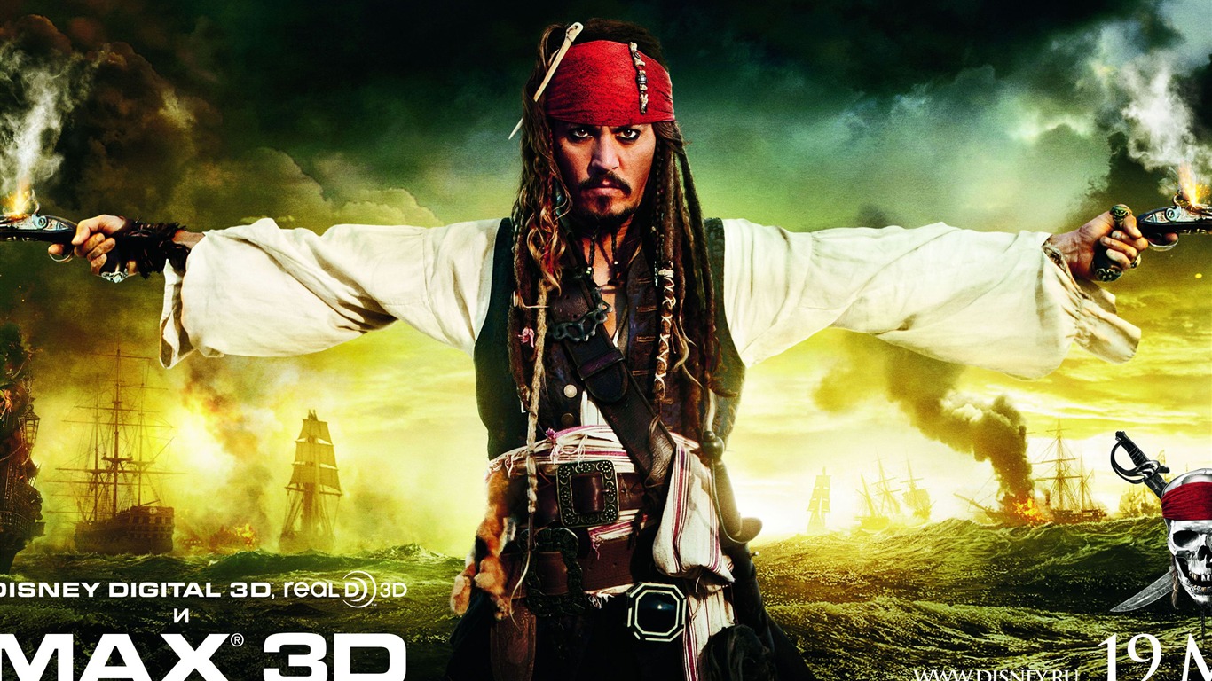 Pirates of the Caribbean: On Stranger Tides Tapeten #1 - 1366x768