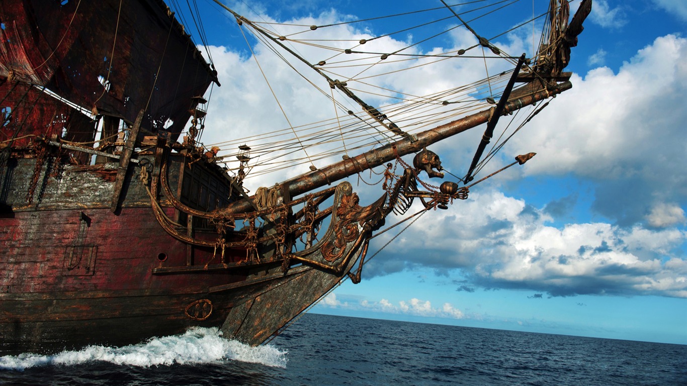 Pirates of the Caribbean: On Stranger Tides 加勒比海盗4 壁纸专辑16 - 1366x768