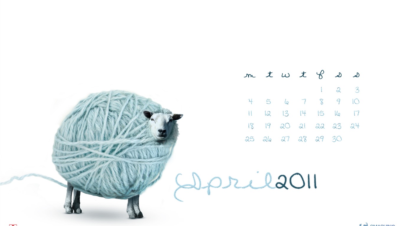 April 2011 Calendar Wallpaper (2) #3 - 1366x768