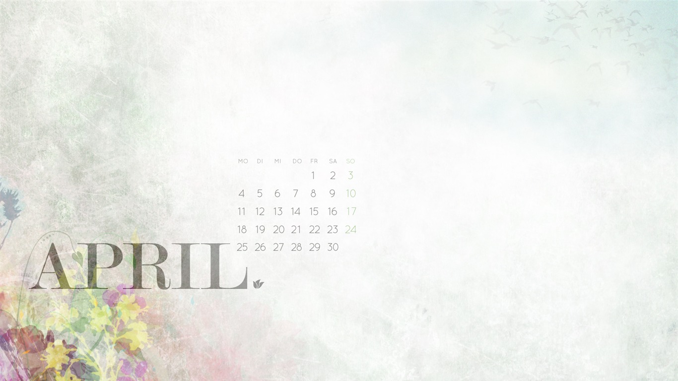 Апрель 2011 Календарь стола (2) #8 - 1366x768