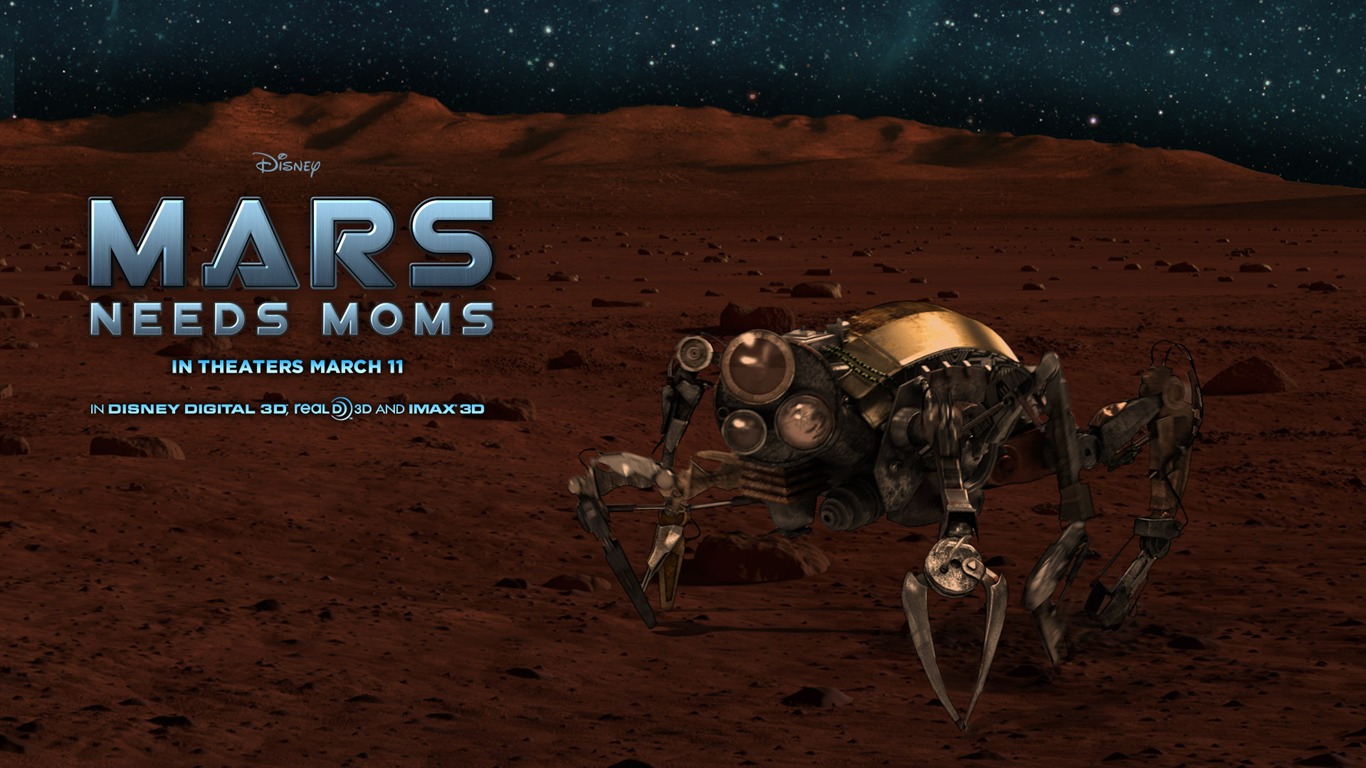 Mars Needs Moms fonds d'écran #6 - 1366x768