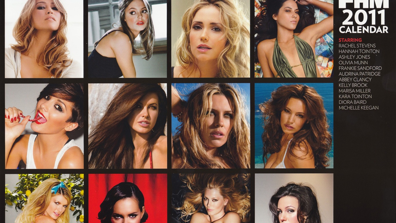FHM 女星 2011年月历壁纸(二)14 - 1366x768