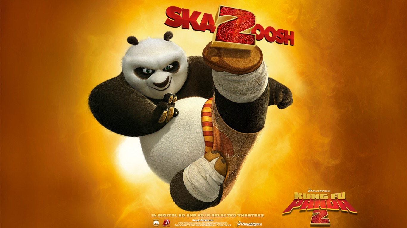 Kung Fu Panda 2 HD tapety na plochu #1 - 1366x768