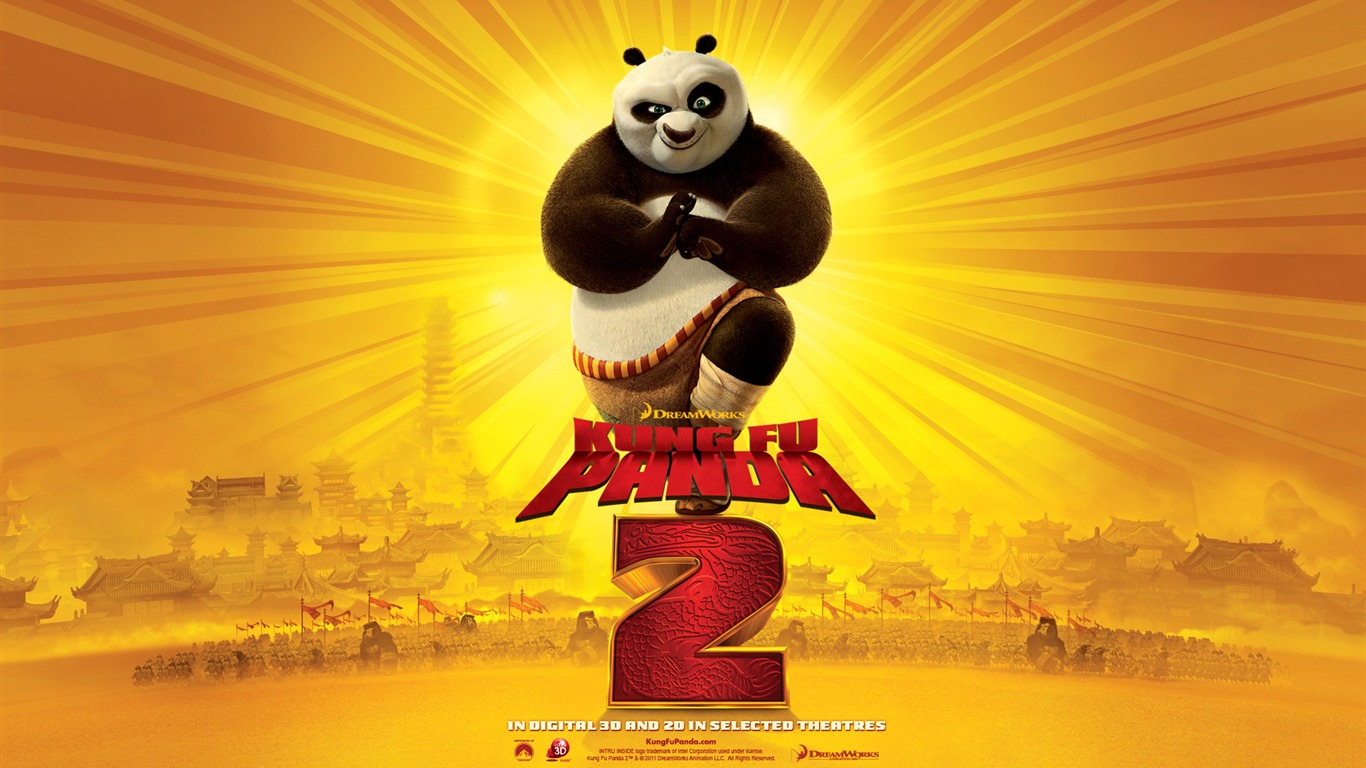 Kung Fu Panda 2 HD tapety na plochu #2 - 1366x768