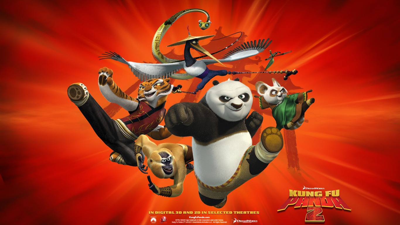 Kung Fu Panda 2 fonds d'écran HD #4 - 1366x768