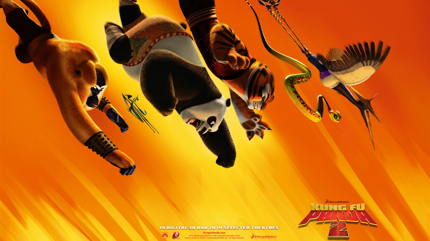 Kung Fu Panda 2 HD tapety na plochu #6 - 1366x768