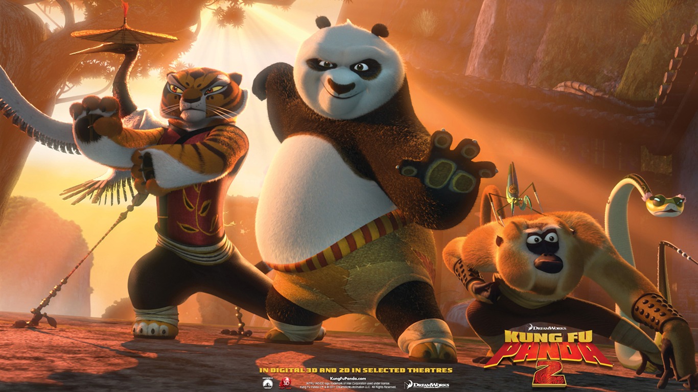 Kung Fu Panda 2 HD tapety na plochu #7 - 1366x768