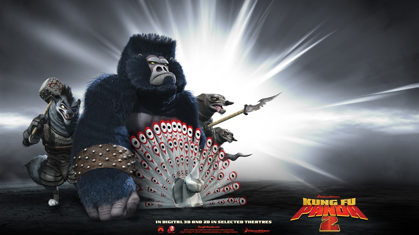 Kung Fu Panda 2 HD tapety na plochu #9 - 1366x768