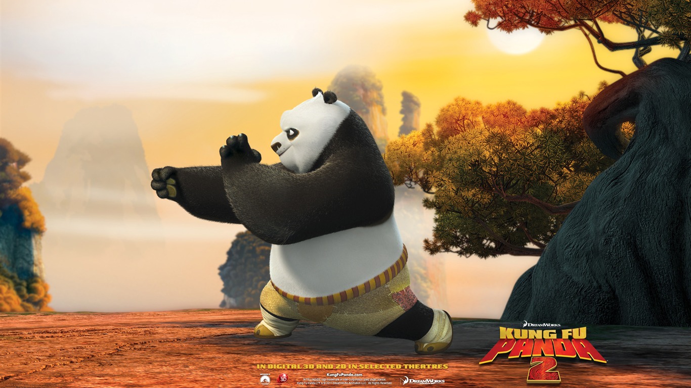 Kung Fu Panda 2 HD tapety na plochu #10 - 1366x768