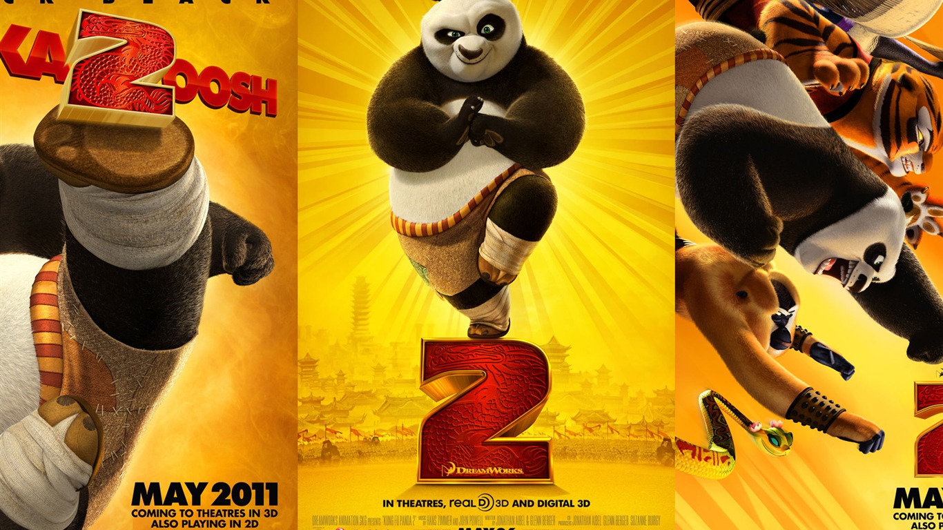 Kung Fu Panda 2 HD fondos de pantalla #12 - 1366x768