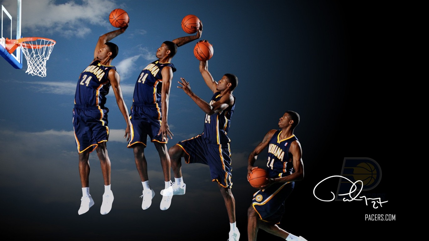 2010-11 시즌 NBA 인디애나 페이서스 배경 화면 #11 - 1366x768