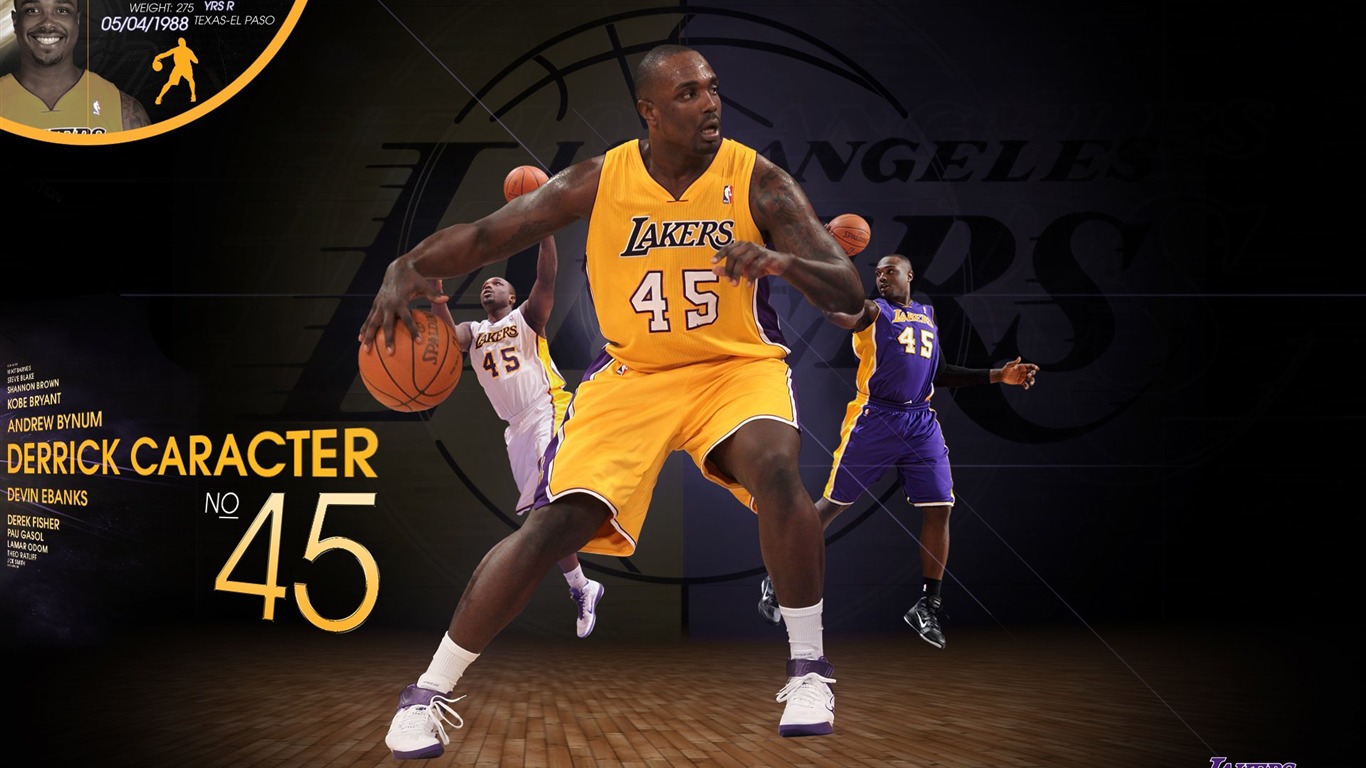 NBAの2010から11シーズン、ロサンゼルスレイカーズの壁紙 #3 - 1366x768