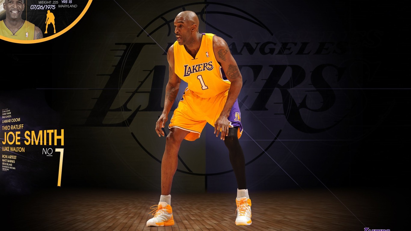 NBA 2010-11赛季 洛杉矶湖人队 壁纸5 - 1366x768