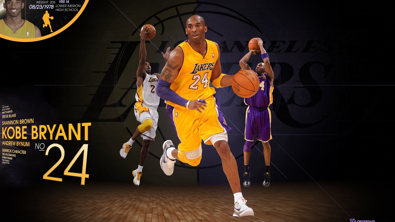 NBA 2010-11賽季 洛杉磯湖人隊 壁紙 #6 - 1366x768