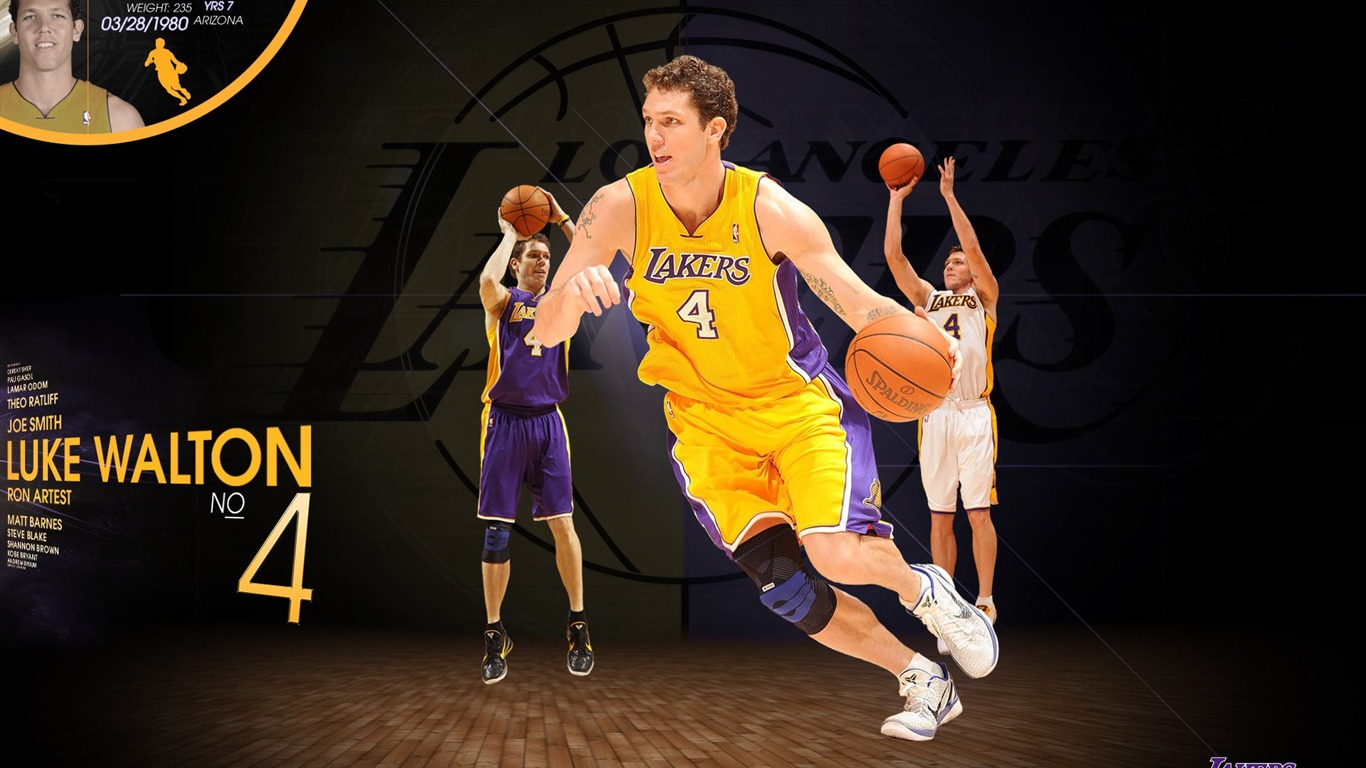 NBA 2010-11赛季 洛杉矶湖人队 壁纸8 - 1366x768