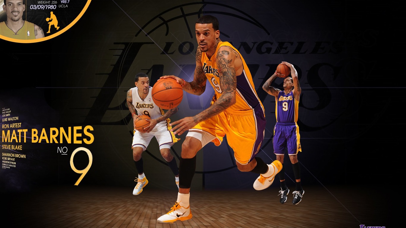 NBA 2010-11赛季 洛杉矶湖人队 壁纸9 - 1366x768