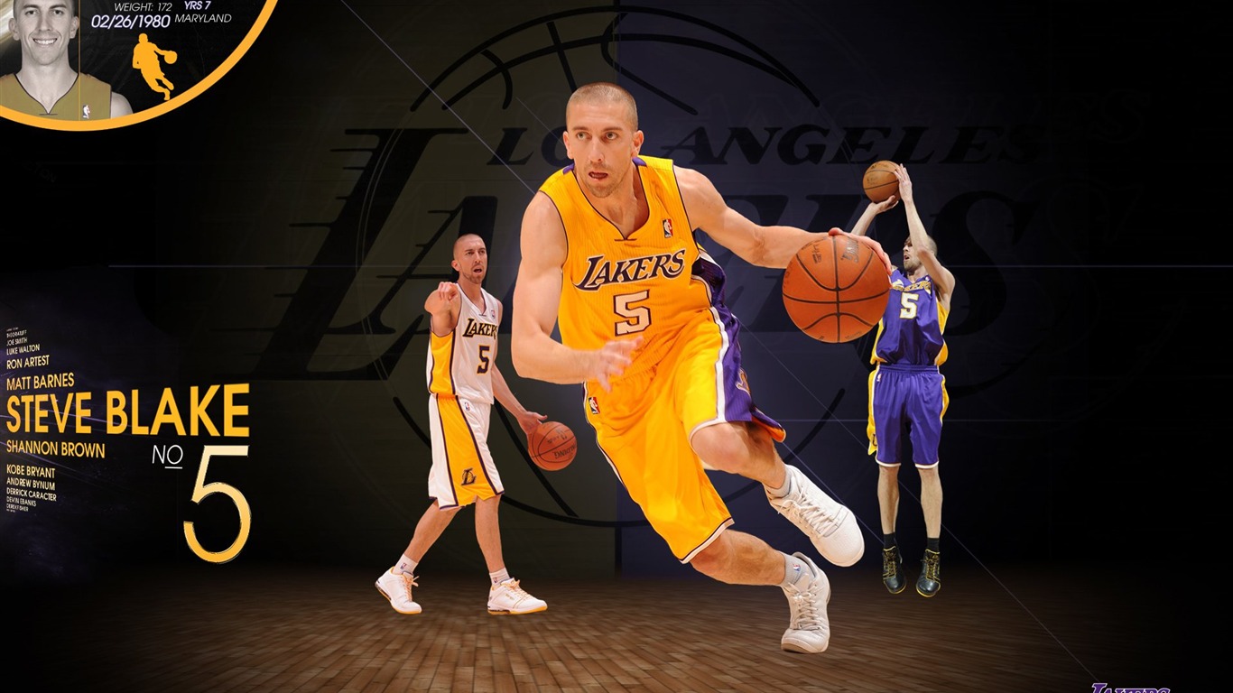 NBA 2010-11赛季 洛杉矶湖人队 壁纸13 - 1366x768