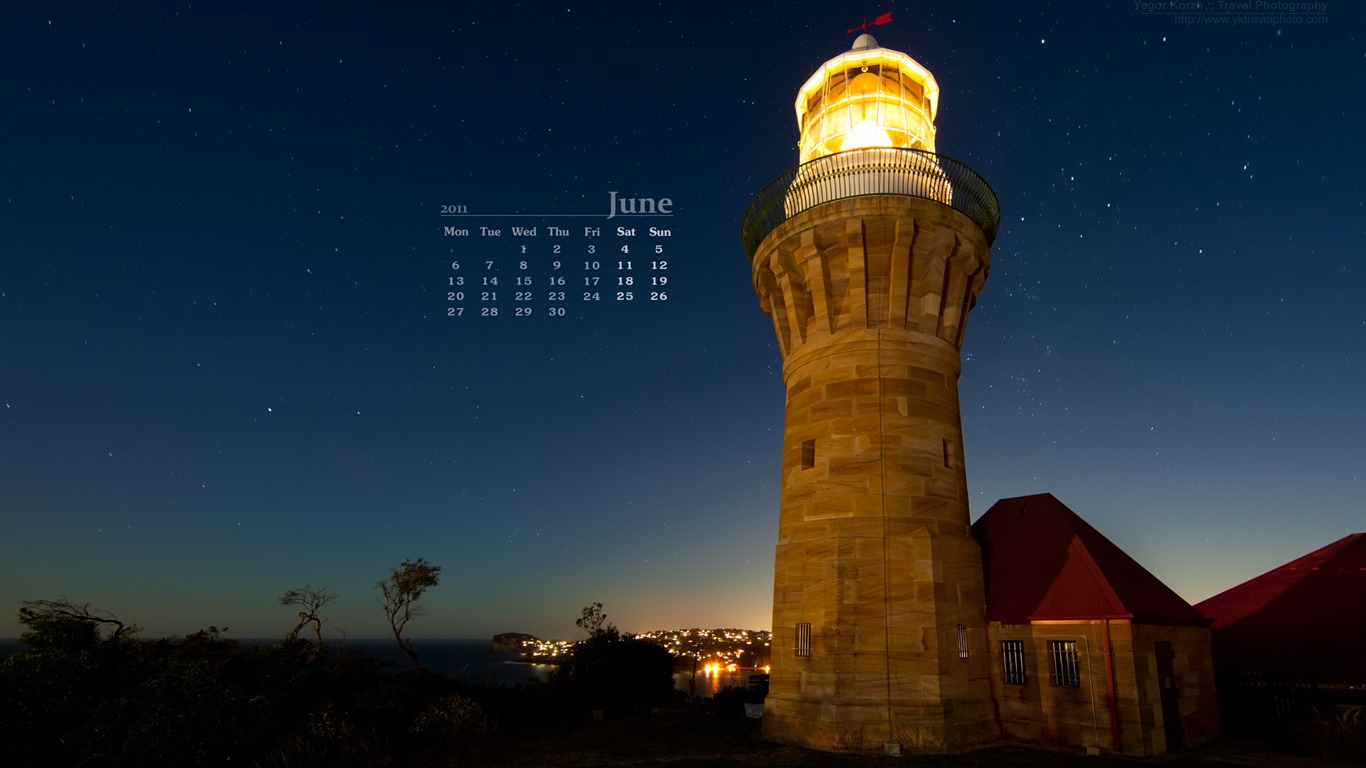 Juni 2011 Kalender Wallpaper (1) #3 - 1366x768