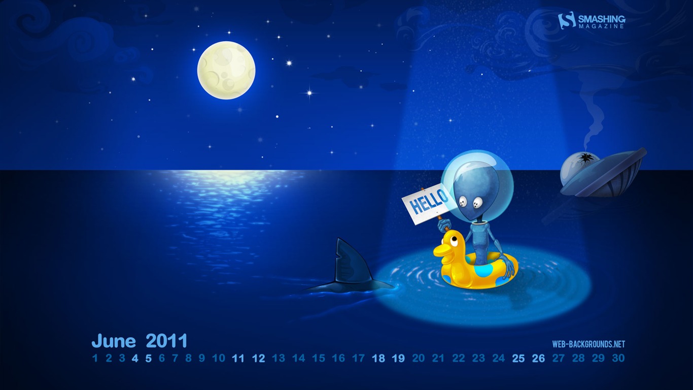 June 2011 Calendar Wallpaper (1) #19 - 1366x768