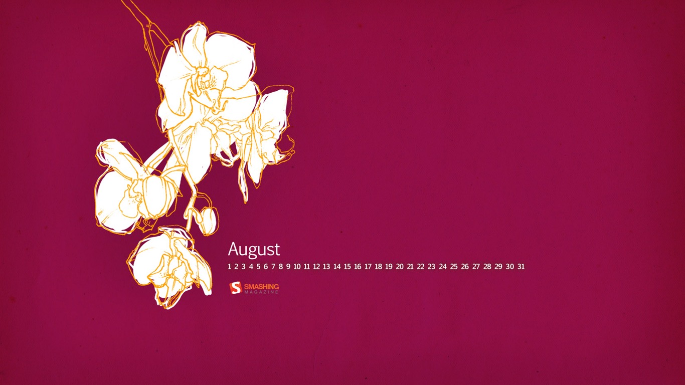 August 2011 calendar wallpaper (2) #6 - 1366x768