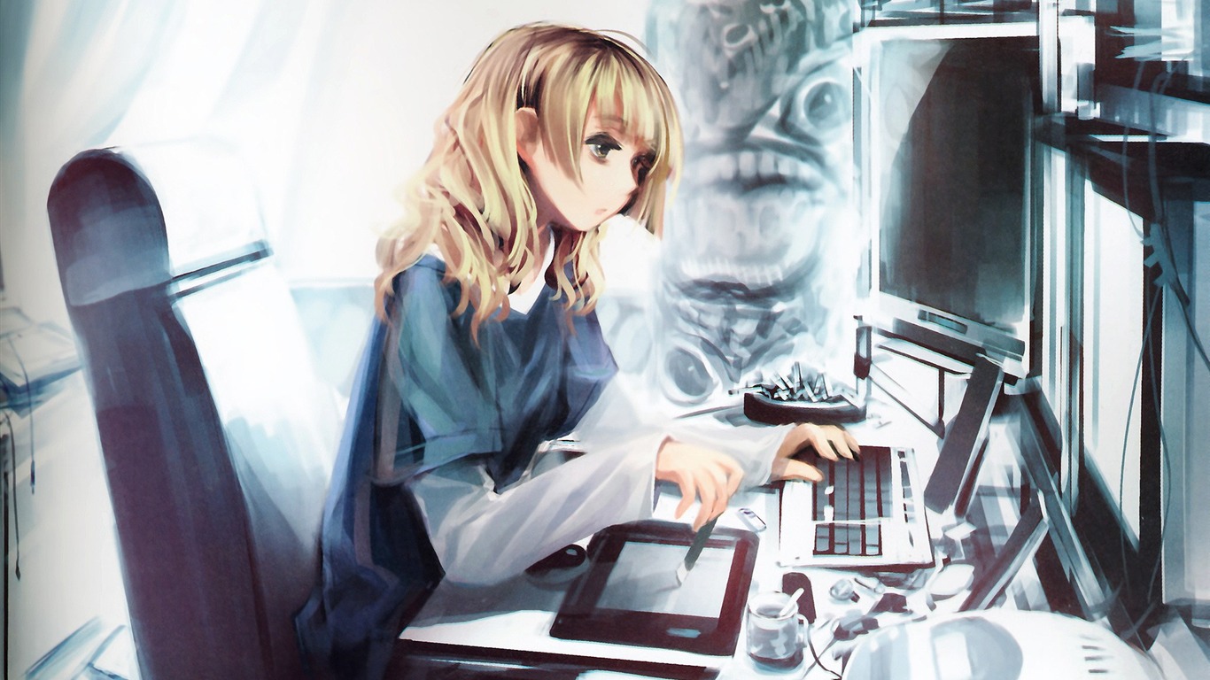 Anime girl HD Wallpaper #19 - 1366x768