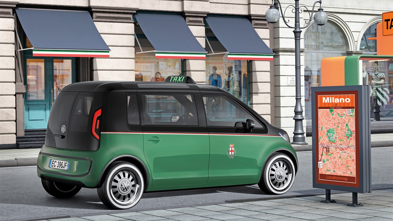 컨셉 자동차 폭스바겐 밀라노 택시 - 2010의 HD 배경 화면 #4 - 1366x768