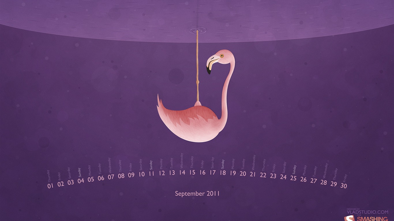 Сентябрь 2011 Календарь обои (1) #14 - 1366x768