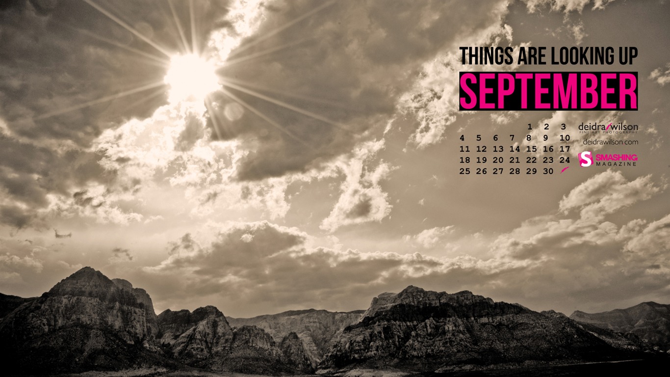 September 2011 Kalender Wallpaper (2) #14 - 1366x768