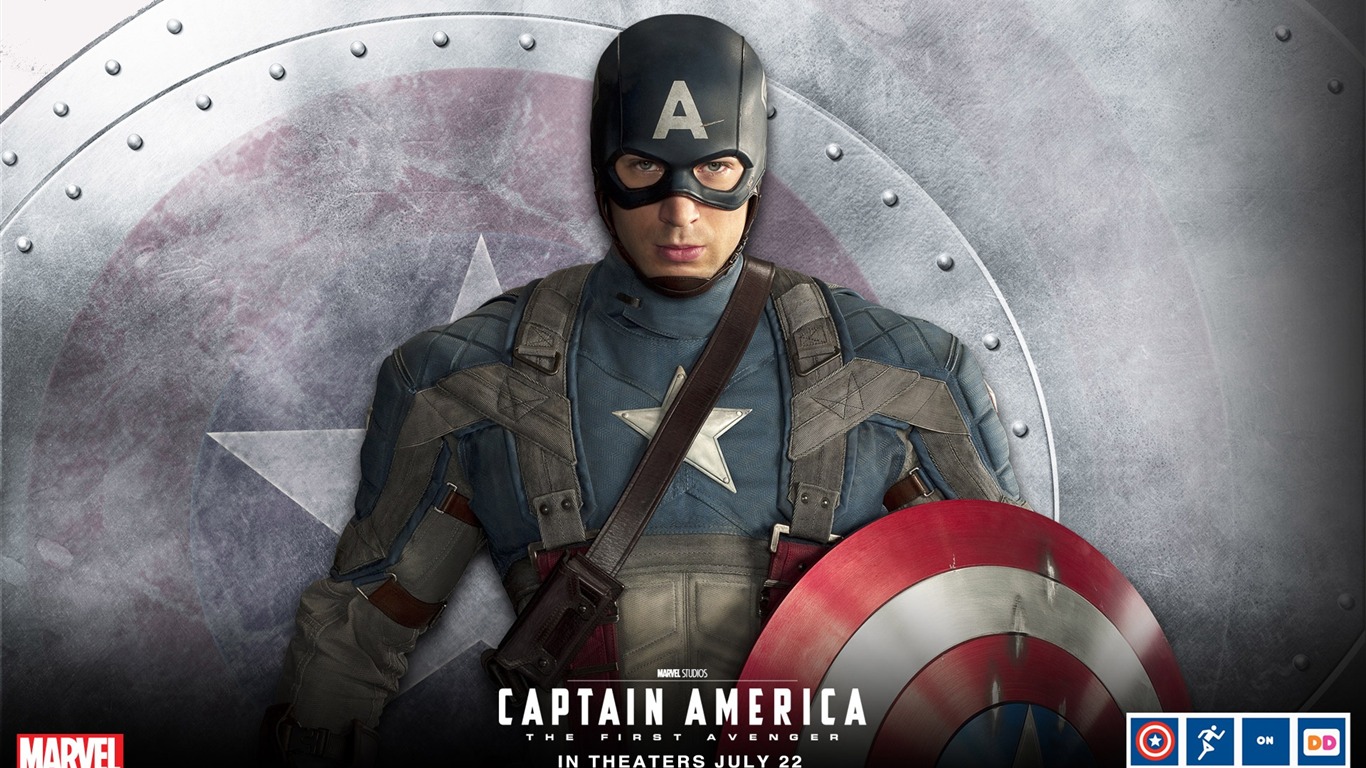 캡틴 아메리카 : 첫번째 아벤저의 HD 배경 화면 #4 - 1366x768