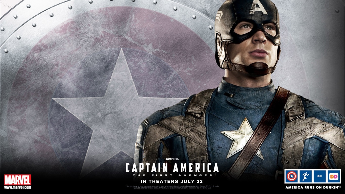 캡틴 아메리카 : 첫번째 아벤저의 HD 배경 화면 #5 - 1366x768