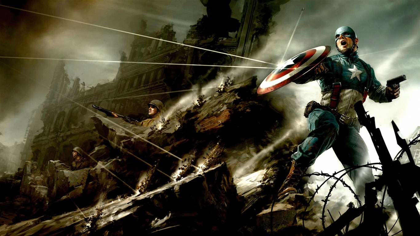 캡틴 아메리카 : 첫번째 아벤저의 HD 배경 화면 #22 - 1366x768