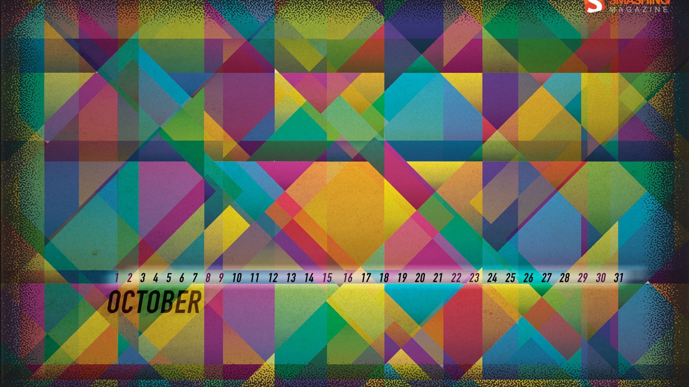 October 2011 Calendar Wallpaper (1) #7 - 1366x768