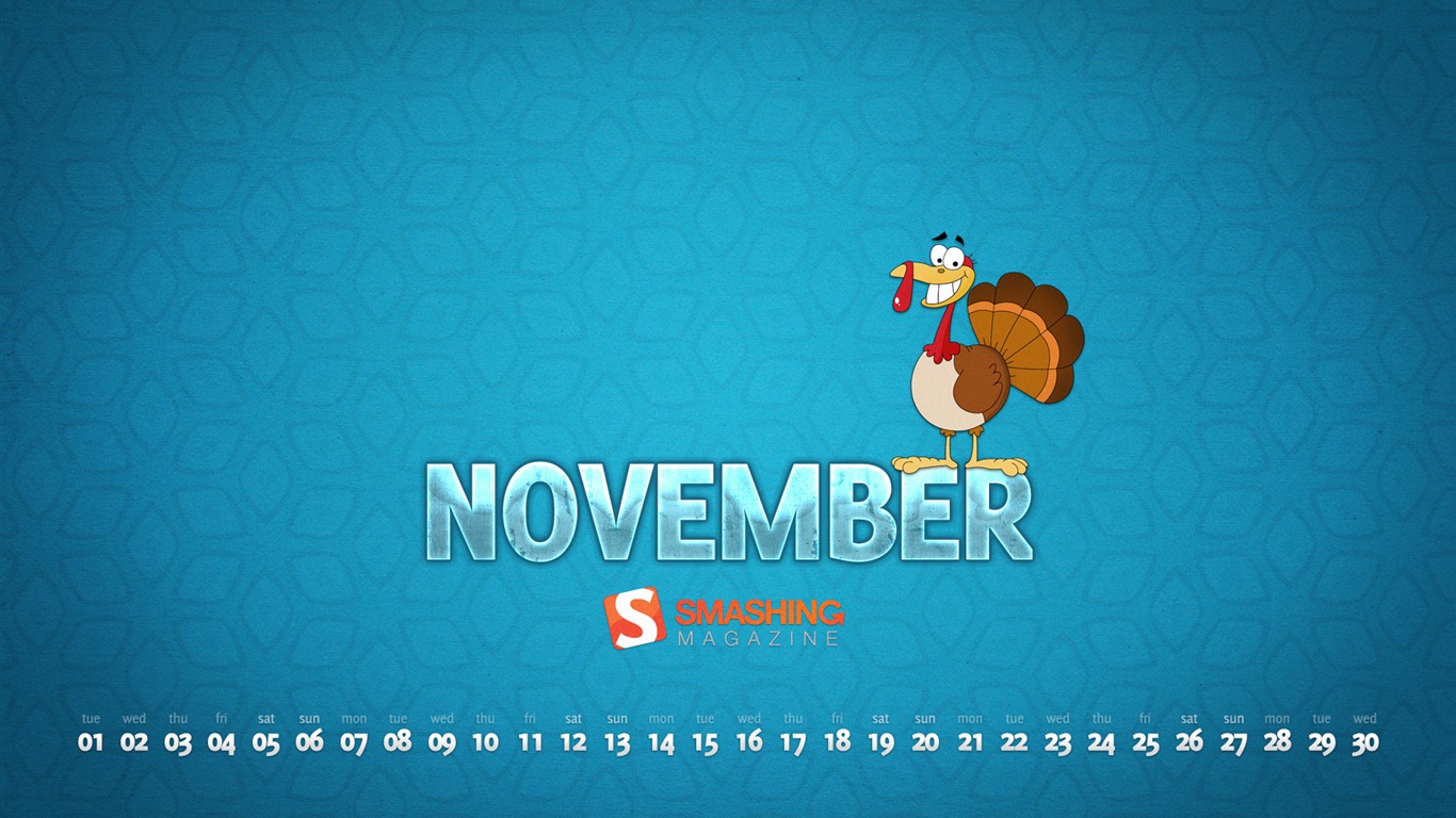 November 2011 Calendar wallpaper (2) #6 - 1366x768