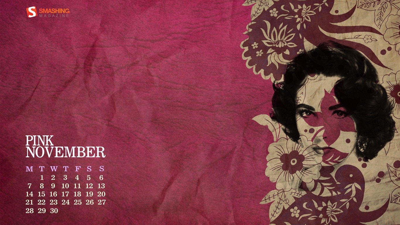 November 2011 Calendar wallpaper (2) #7 - 1366x768