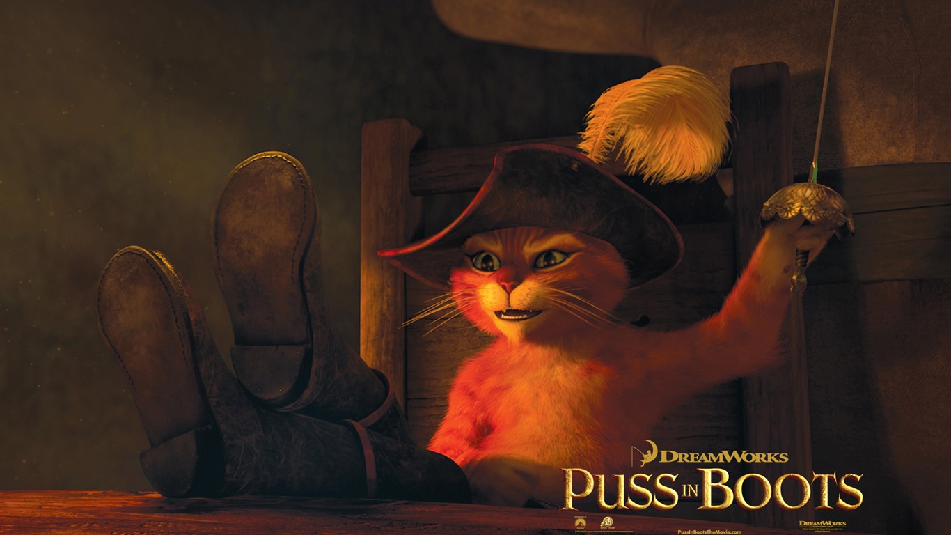 Puss in Boots HD wallpapers #3 - 1366x768