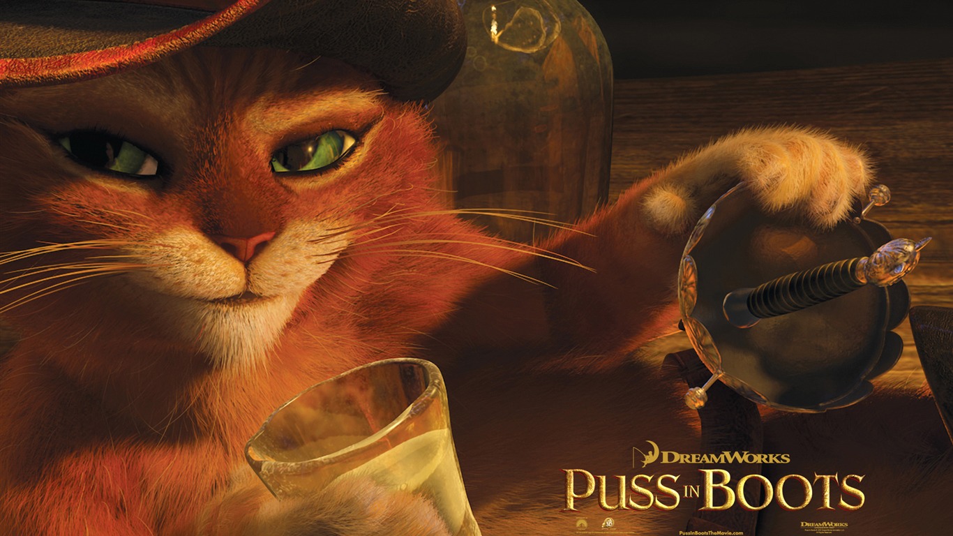 Puss in Boots HD wallpapers #4 - 1366x768