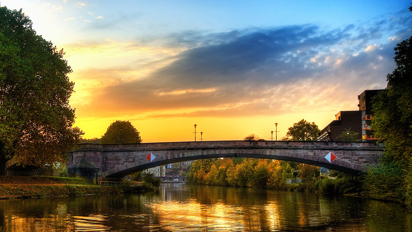 Alemania Saarbrücken paisaje urbano #1 - 1366x768