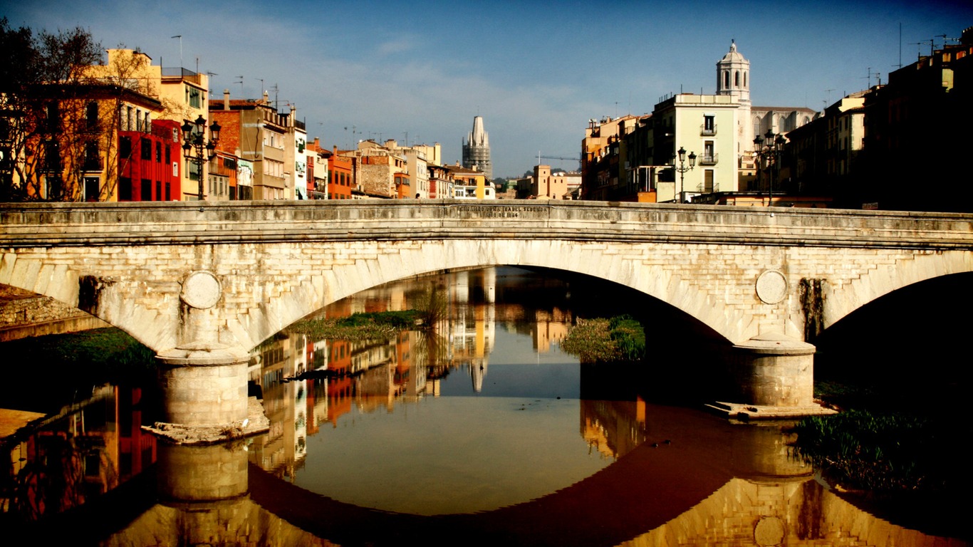 Spain Girona HDR-style wallpapers #14 - 1366x768