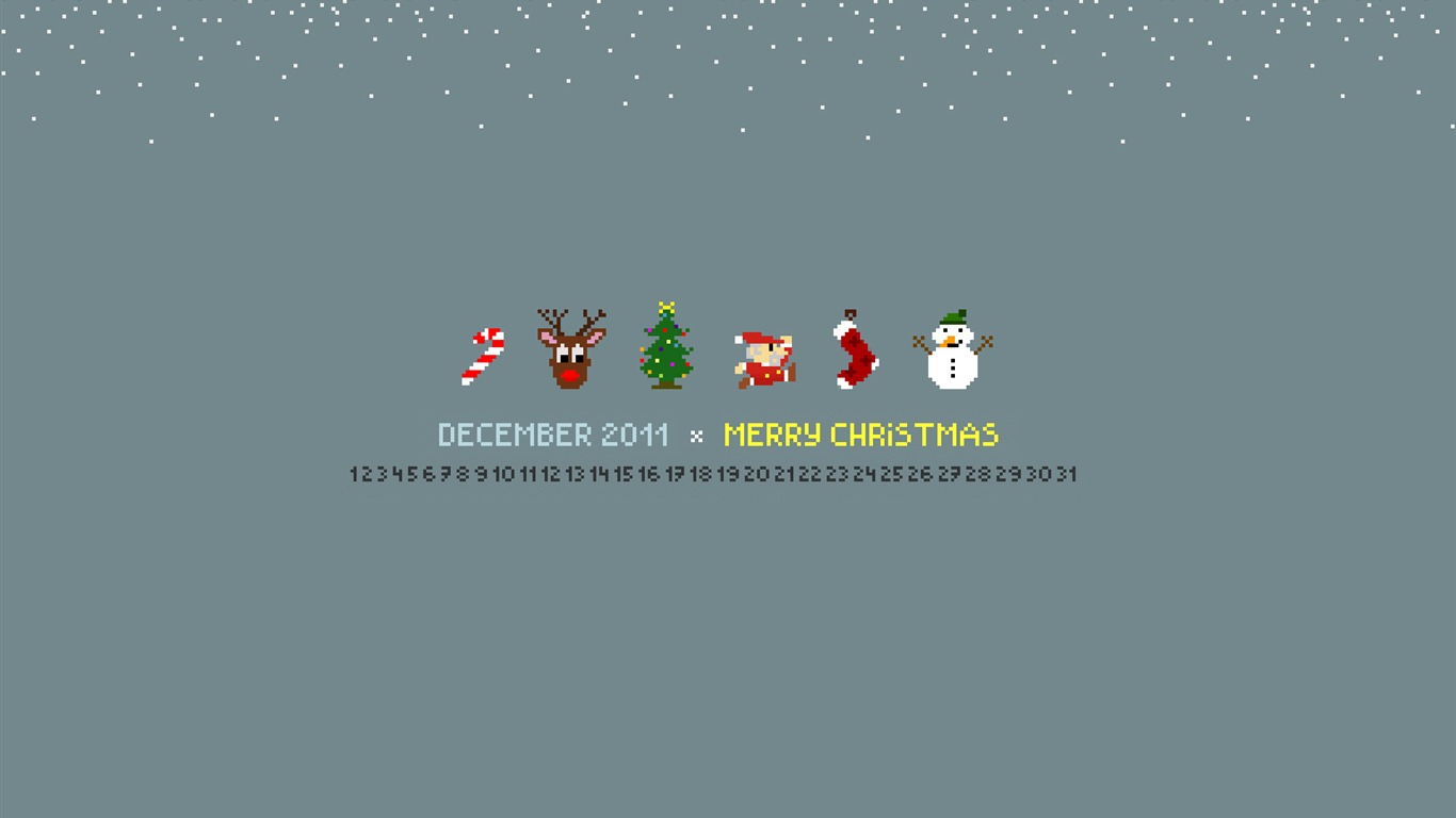December 2011 Calendar wallpaper (2) #6 - 1366x768