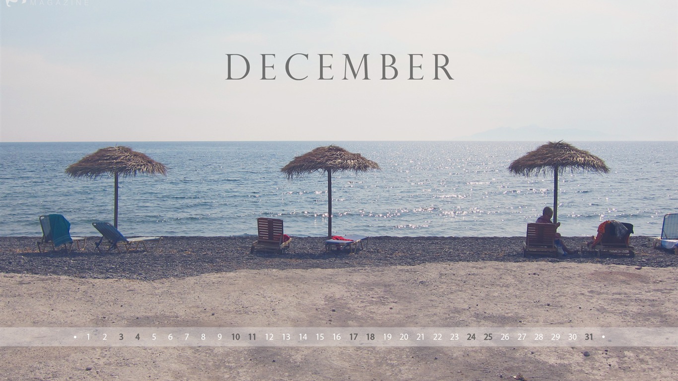 Декабрь 2011 Календарь обои (2) #11 - 1366x768