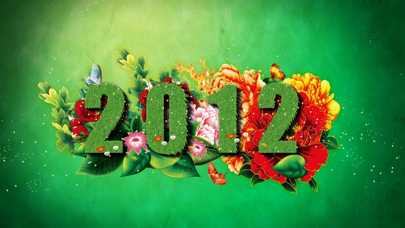 2012 New Year wallpapers (1) #19 - 1366x768