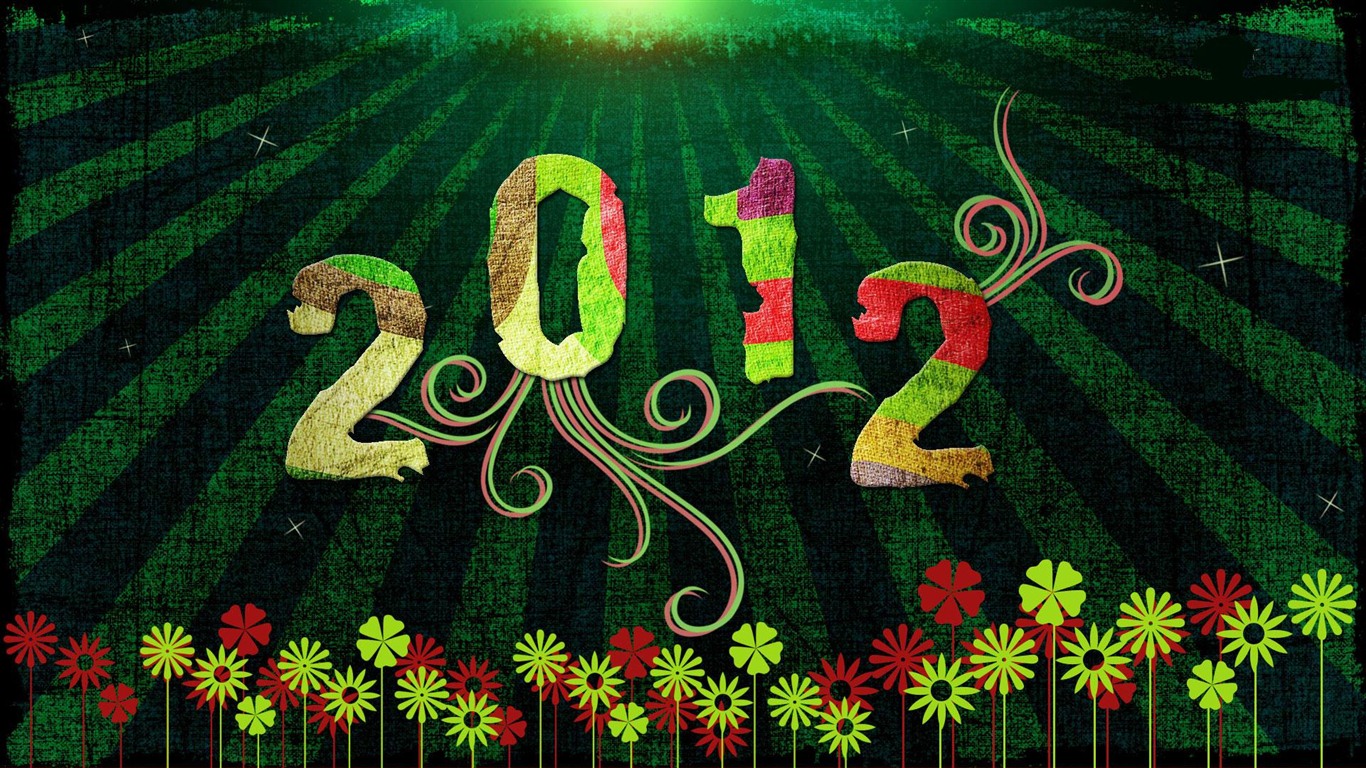 2012 New Year wallpapers (2) #9 - 1366x768