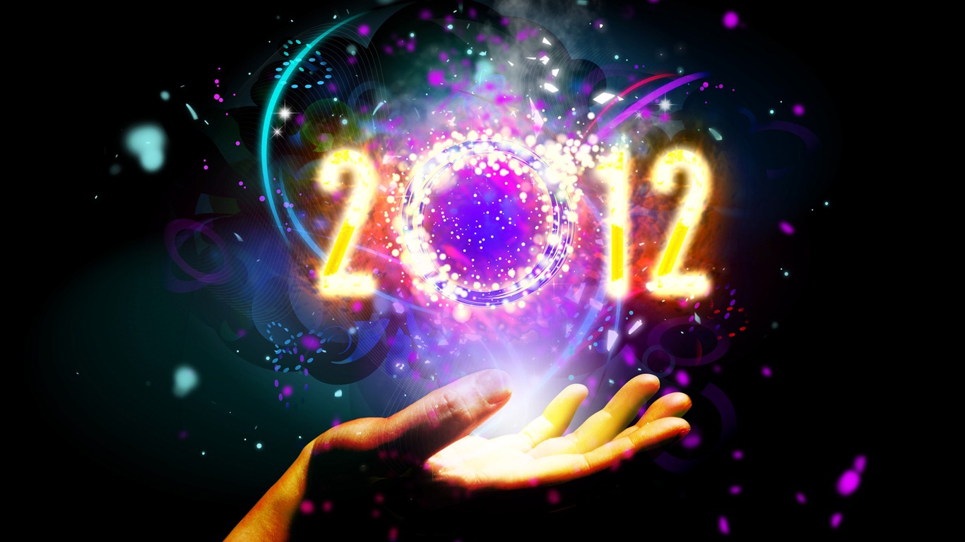 2012 New Year wallpapers (2) #12 - 1366x768