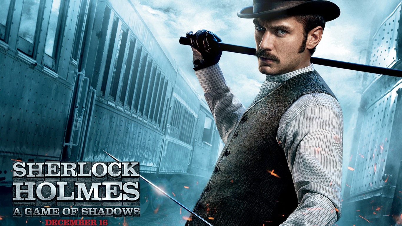 Шерлок Холмс: Игра теней обои HD #3 - 1366x768