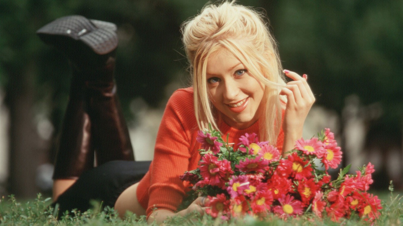 Christina Aguilera schöne Hintergrundbilder #5 - 1366x768