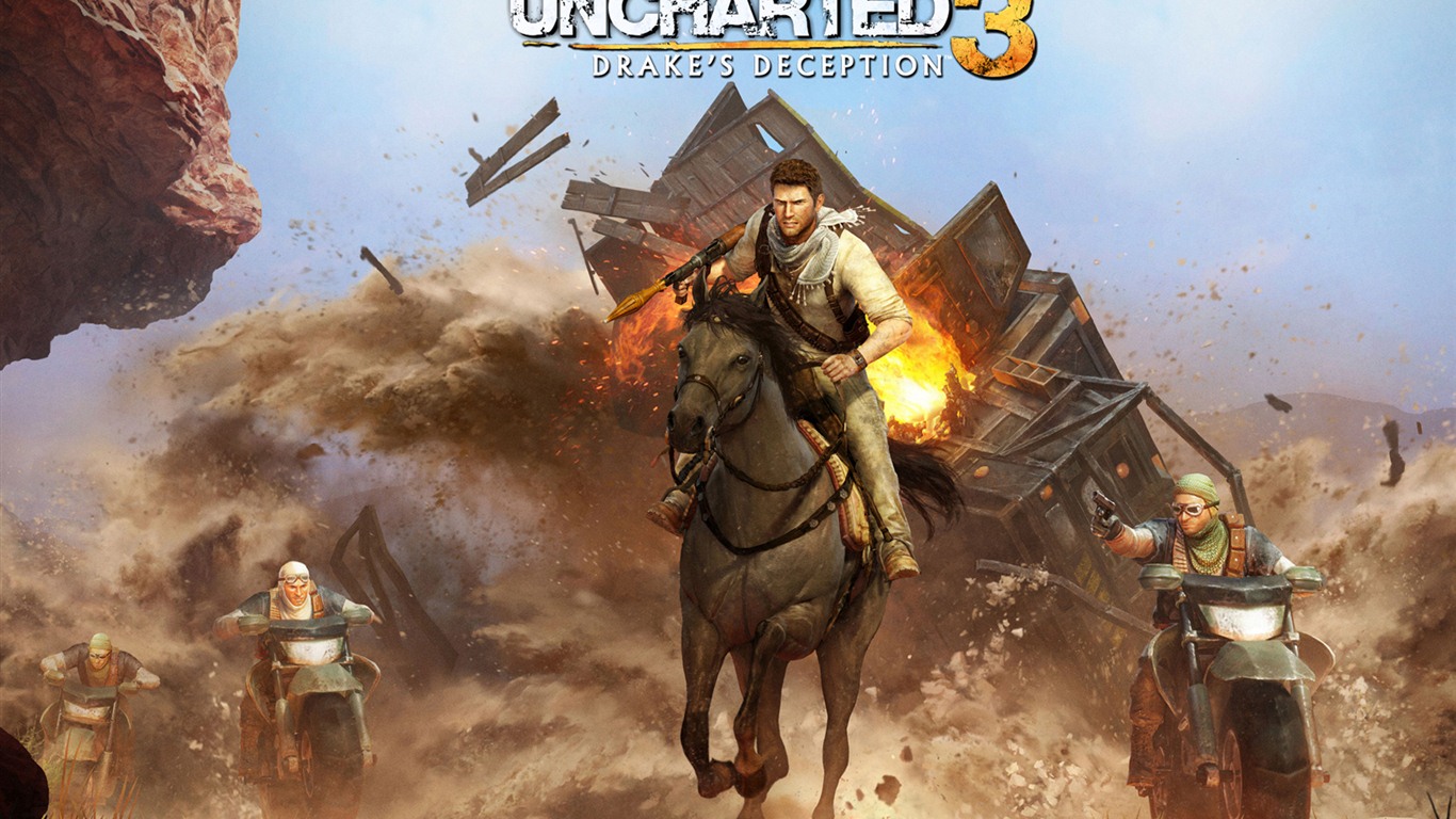 Uncharted 3: Drake 's Deception HD обои #1 - 1366x768