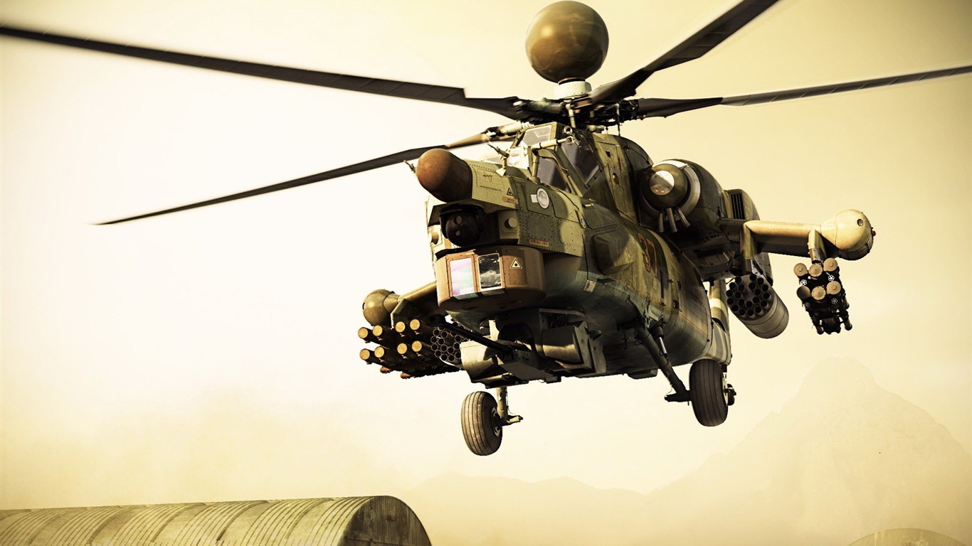 军用直升机高清壁纸3 - 1366x768