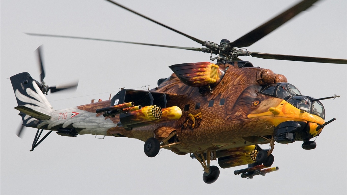 Military helicopters HD wallpapers #6 - 1366x768
