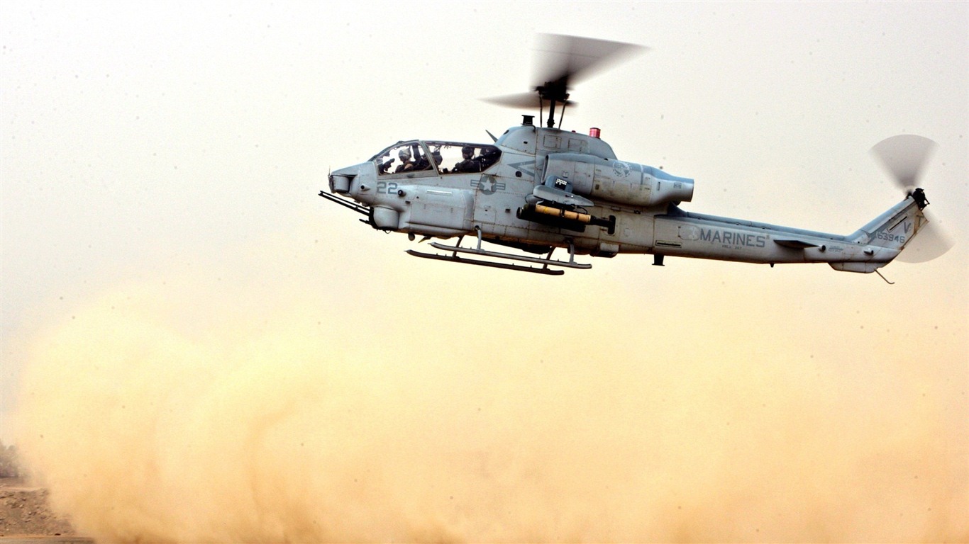 Военные вертолеты HD обои #7 - 1366x768