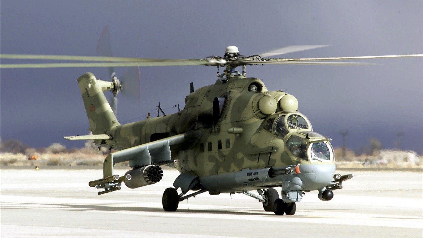 Военные вертолеты HD обои #10 - 1366x768
